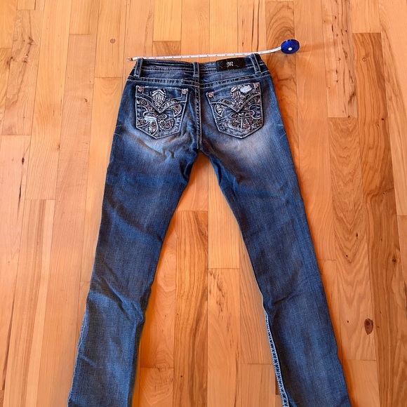 Miss Me Dark Blue Jeans with Contrast Stitching - Picture 7 of 10